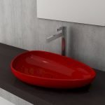 Bocchi 1114 Parlak Kırmızı Etna Çanak Lavabo 58 cm
