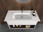 Turkuaz 041900-u Beyaz Blue Etajerli Lavabo 50×36,5 cm
