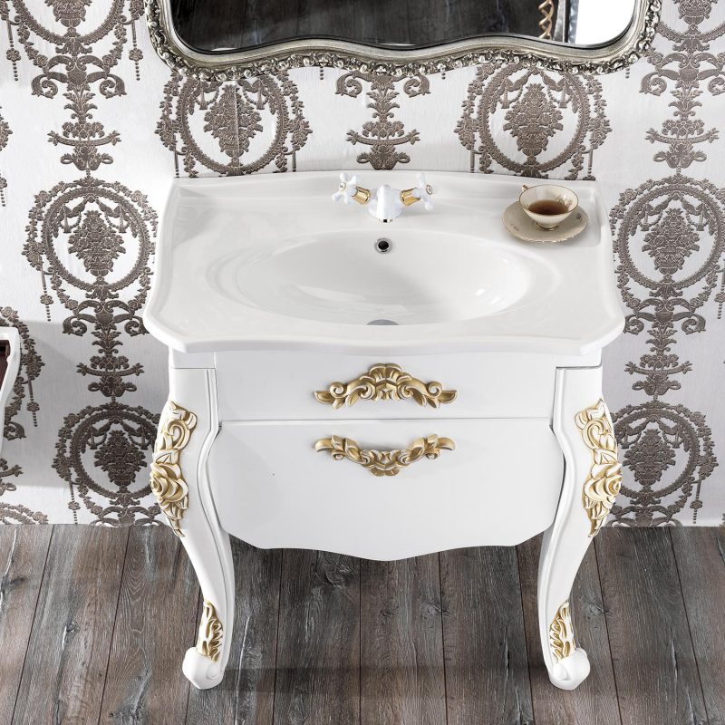 Turkuaz CeraStyle 034700-u Royal Etajerli Lavabo 80×50 cm